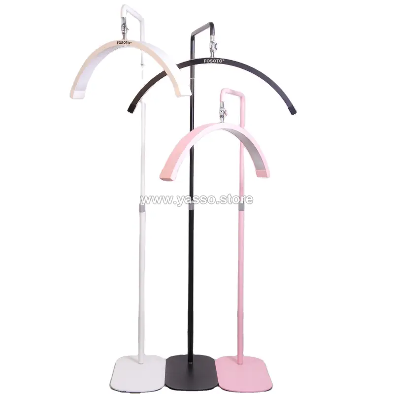 مصباح LED نصف القمر Half Moon Light الاحترافي لصالونات التجميل وعيادات العناية بالبشرة  - لون ابيض - YASSO STORE