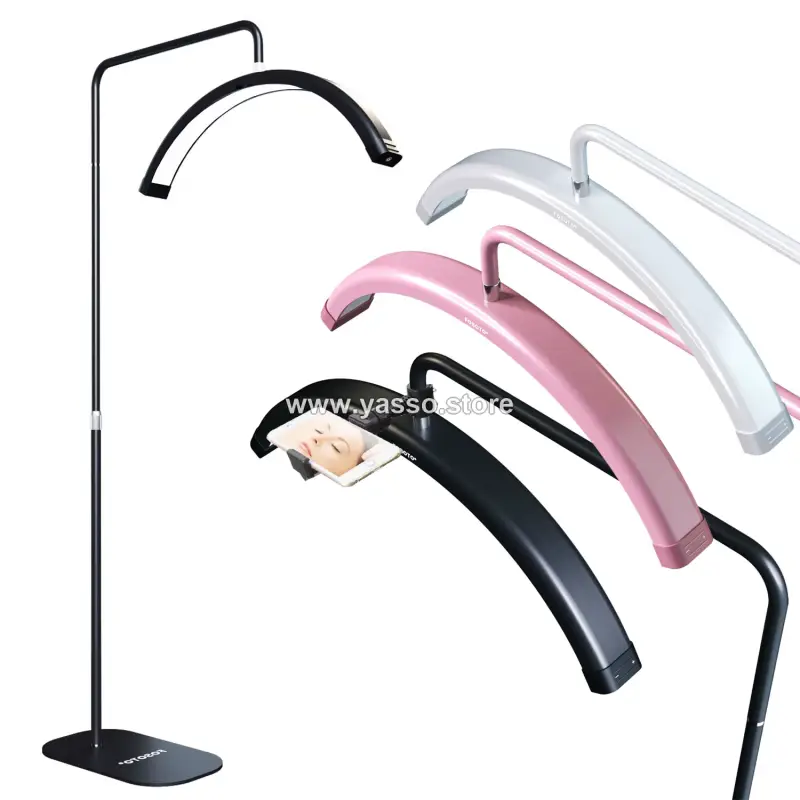 مصباح LED نصف القمر Half Moon Light الاحترافي لصالونات التجميل وعيادات العناية بالبشرة  - لون ابيض - YASSO STORE