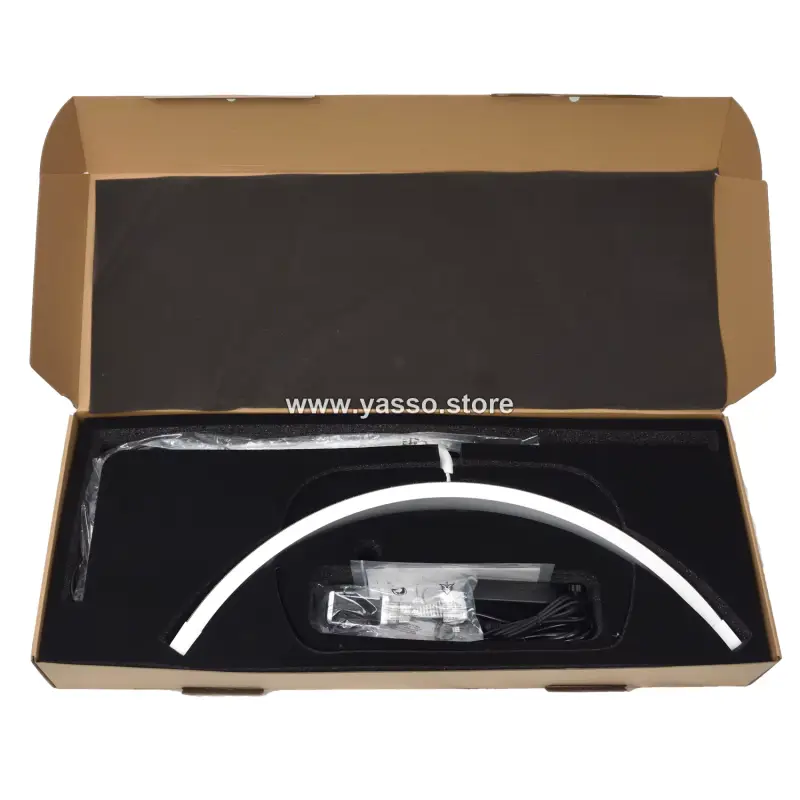 مصباح LED نصف القمر Half Moon Light الاحترافي لصالونات التجميل وعيادات العناية بالبشرة  - لون ابيض - YASSO STORE