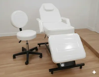 شيزلونج وكرسي التجميل التخصصي لعيادات التجميل الفاخرة - ابيض - YASSO STORE