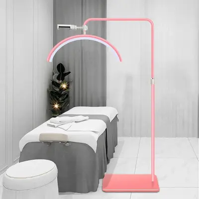 مصباح LED نصف القمر الاحترافي لصالونات التجميل وعيادات العناية بالبشرة - لون بينك - YASSO STORE