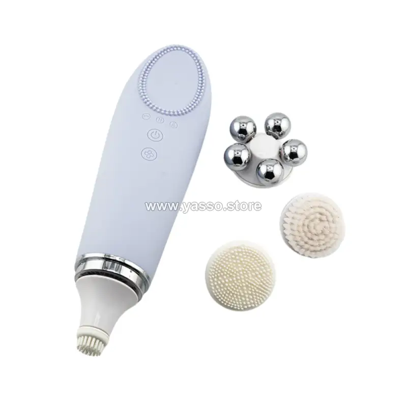 facify beauty wand تنظيف وتدليك الوجه الكهربائية من السيليكون الناعم  لون ابيض - YASSO STORE