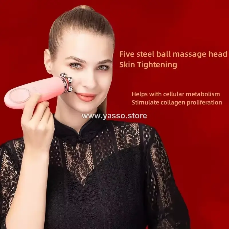 facify beauty wand تنظيف وتدليك الوجه الكهربائية من السيليكون الناعم - لون بينك - YASSO STORE