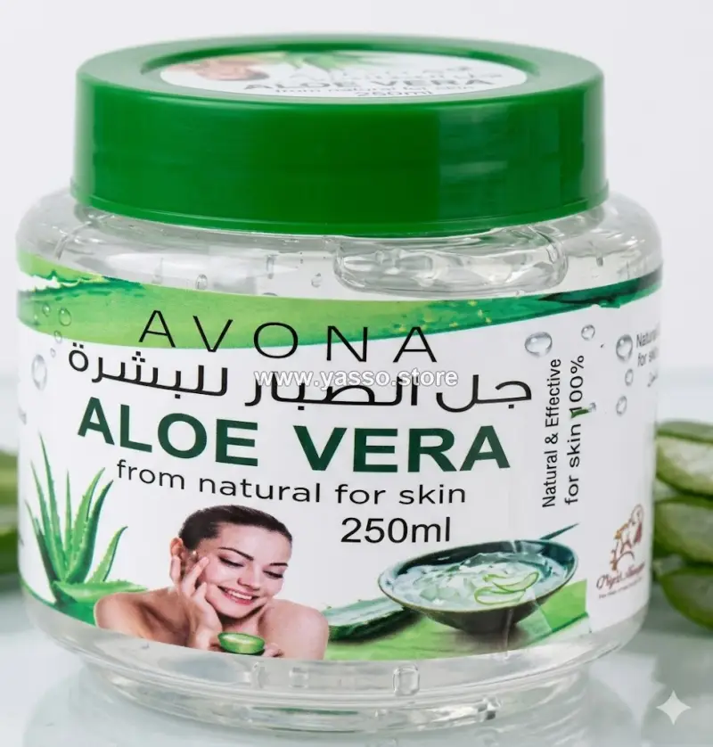 جل الصبار الطبيعي الشفاف من إيفونا 250 مللي – ترطيب وتهدئة فائقة للبشرة والشعر - YASSO STORE