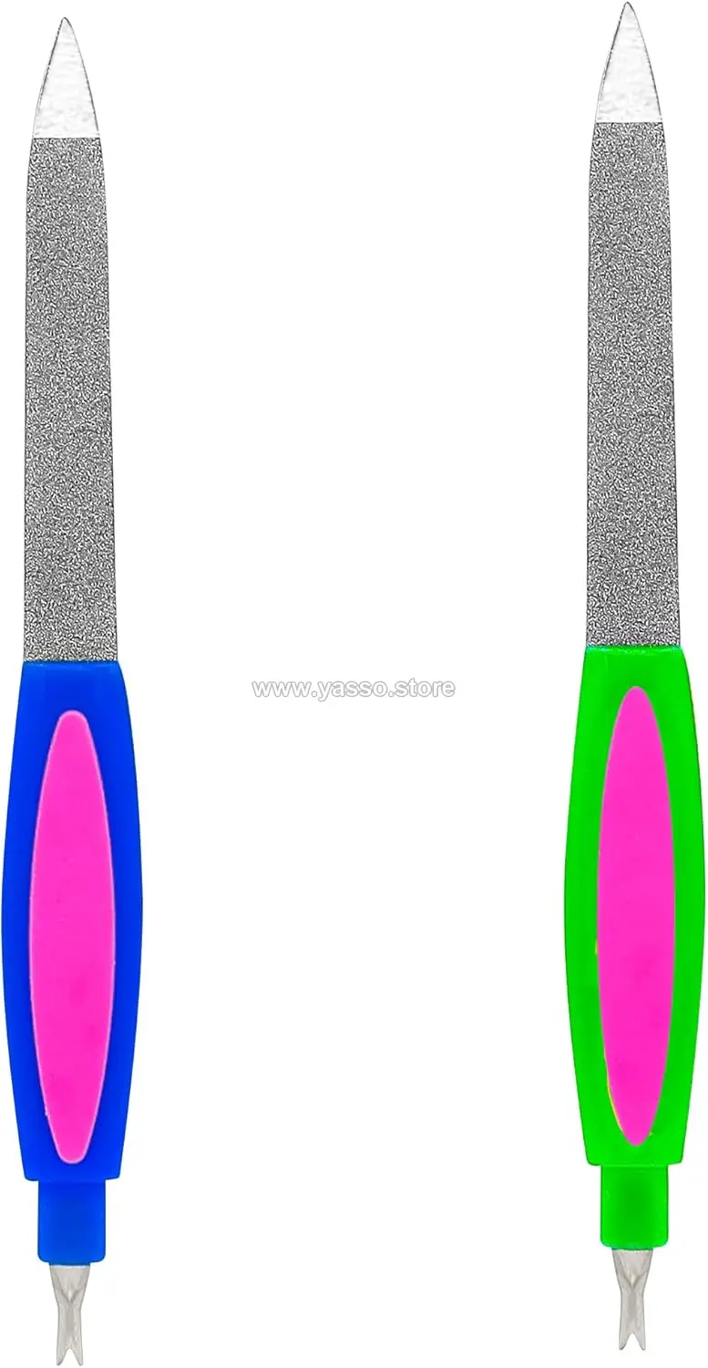 مبرد أظافر احترافي مع أداة إزالة الجلد الزائد (كيس قطعتين) - YASSO STORE