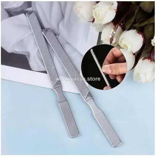 مبرد أظافر ستانلس ستيل مزدوج الجوانب - YASSO STORE