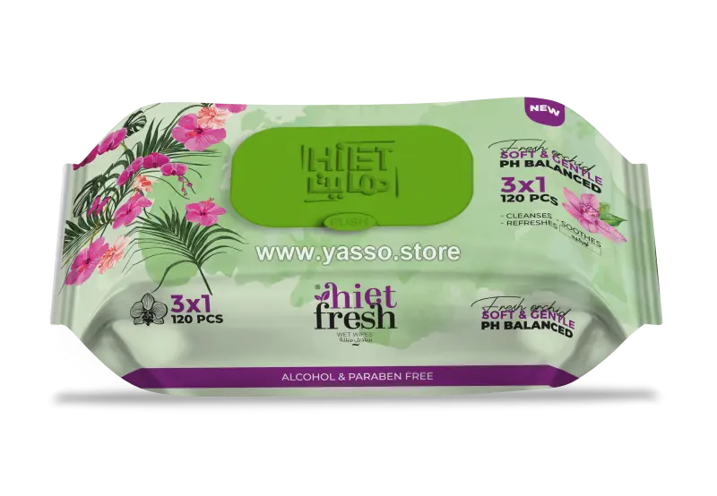 مناديل مبللة برائحة الليمون المنعشة لتنظيف البشرة - YASSO STORE