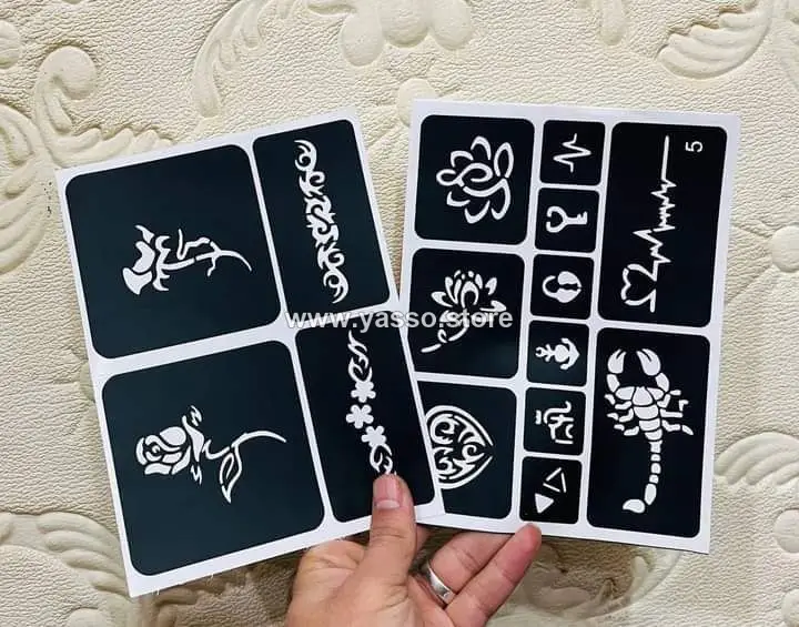 اسطمبات حنة وتاتو - فن النقوش العصرية بلمسة سحرية 👑✨ - YASSO STORE