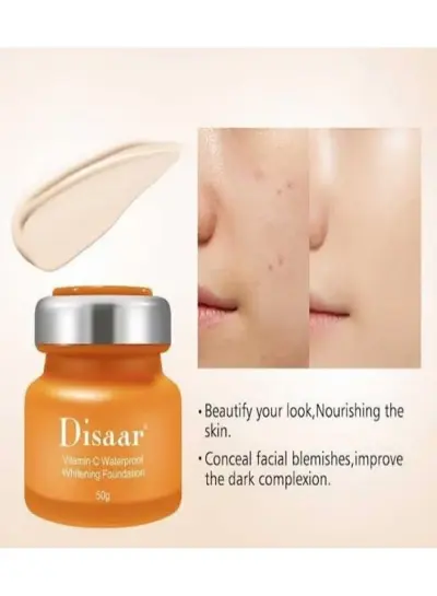 كريم أساس DISAAR Beauty بفيتامين C 🍊✨إشراقة ملكية وتغطية مثالية - صورة إضافية