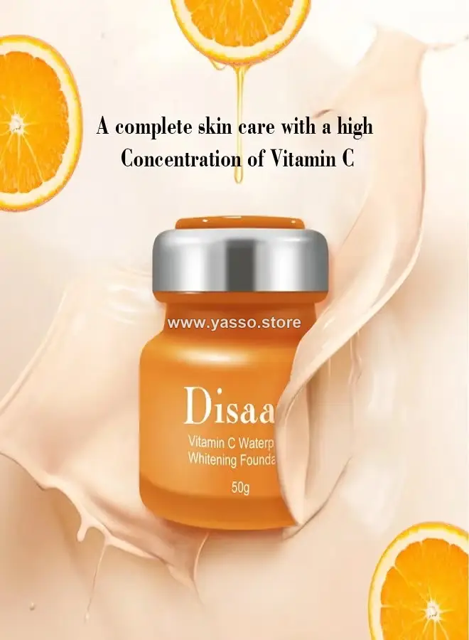 كريم أساس DISAAR Beauty بفيتامين C 🍊✨إشراقة ملكية وتغطية مثالية - YASSO STORE