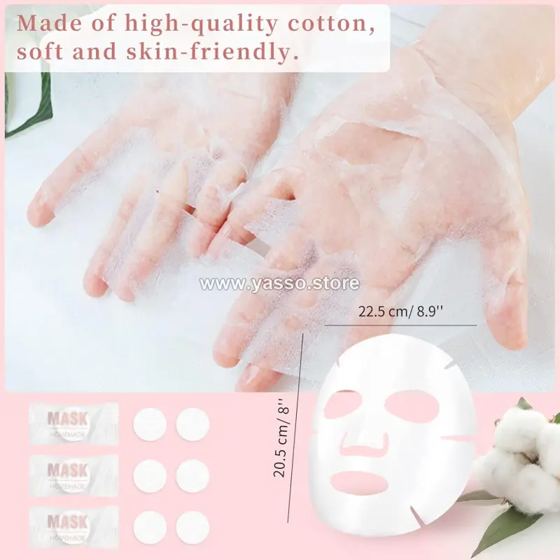 شيت ماسك مضغوط - 100 قطعة من النقاء والرفاهية لعناية متكاملة - YASSO STORE