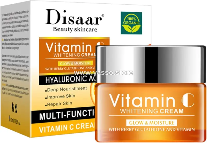 كريم ديزار الفاخر بفيتامين C وحمض الهيالورونيك - سر الإشراقة الملكية 🍊✨ - YASSO STORE