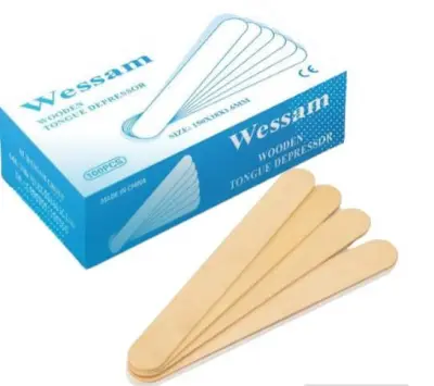 خافض لسان عصاة خشبية عالية الجودة علبة 100 قطعة - YASSO STORE