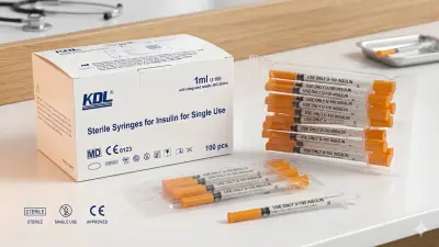 سرنجات انسولين صيني KDL مستوردة جودة فائقة سن ثابت - كيس 10 قطع - YASSO STORE
