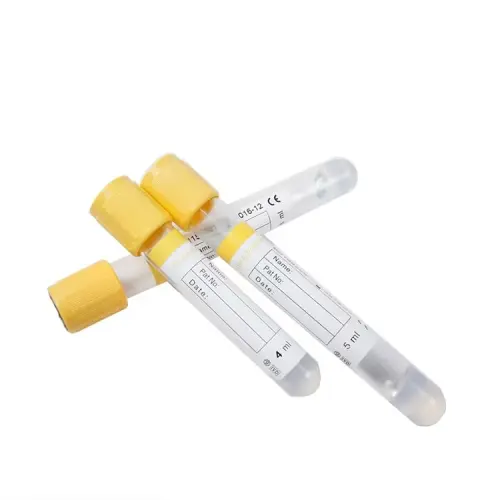 أنابيب سحب الدم الحمراء Plain Tube | أنابيب جمع عينات المصل للاستخدام المخبري الاحترافي - أصفر (جل وسيروم)