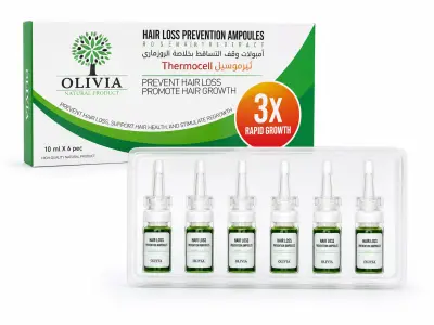 أمبولات ثيرموسيل OLIVIA THERMOCELL لمنع تساقط الشعر وتحفيز الإنبات بخلاصة الروزماري - 10 ملي - صورة إضافية