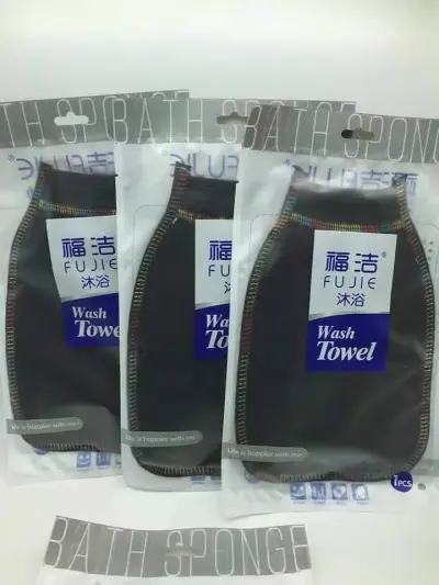 ليفة مغربية FUJIE TOWEL WASH الأصلية | ليفة تقشير للجسم وإزالة الجلد الميت | مناسبة للحمام المغربي والاستحمام اليومي - صورة إضافية