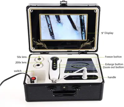 جهاز تحليل فروة الرأس والشعر والجلد 50X/200X بشاشة LCD 7 بوصة – Scalp & Hair Analyzer - YASSO STORE