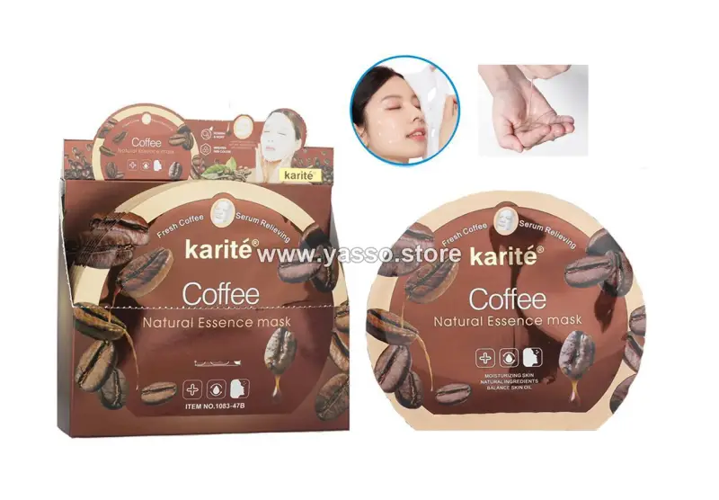 شيت ماسك كاريت الكوري الفاخر للبشرة | Karite Korean Sheet Mask – ترطيب عميق، نضارة وإشراقة فورية ✨ - YASSO STORE
