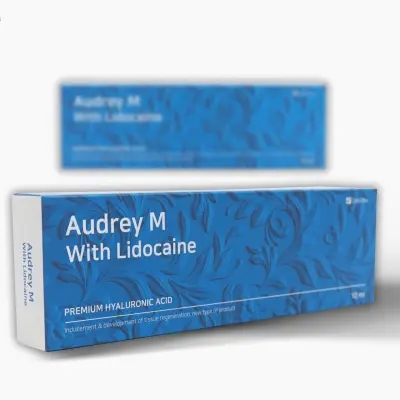 Audrey M With Lidocaine Filler 10ml – فيلر حمض الهيالورونيك لتعبئة التجاعيد وتحديد ملامح الوجه - صورة إضافية