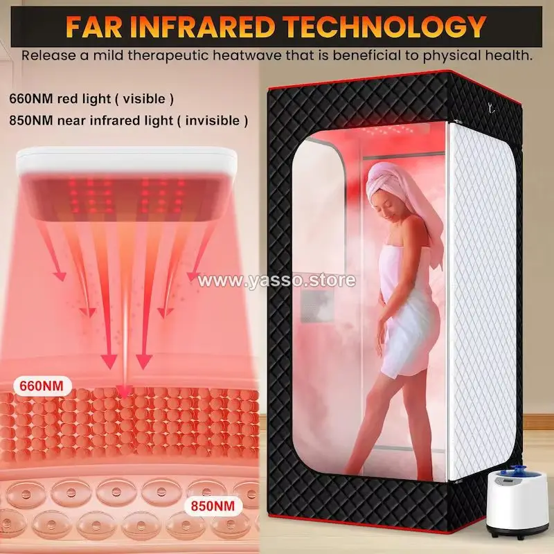 Luxury Steam & Red Light Sauna Cabin | غرفة سبا متكاملة للعناية بالجسم وتجربة استرخاء استثنائية - YASSO STORE