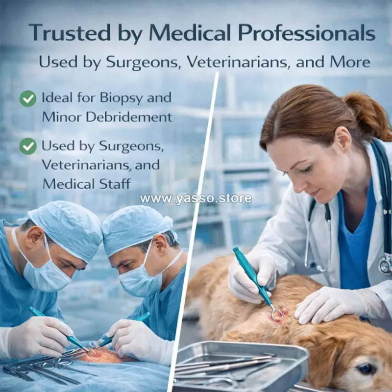 كحتة جلدية KAI المعقمة للاستخدام مرة واحدة | أداة احترافية لكشط الجلد وأخذ العينات – Dermal Curette - مقاس 2 مم - YASSO STORE