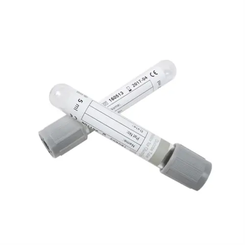 أنابيب سحب الدم الحمراء Plain Tube | أنابيب جمع عينات المصل للاستخدام المخبري الاحترافي - رمادي (جلوكوز)