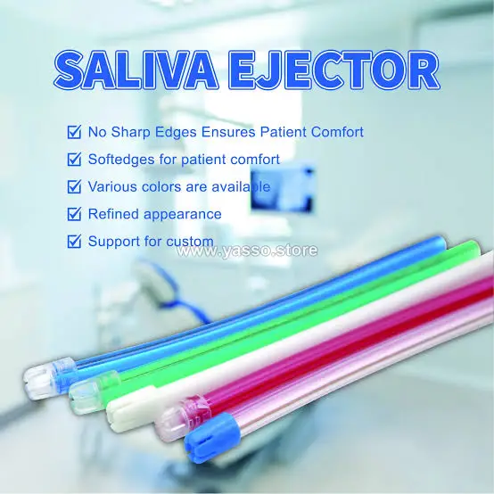 ساكشن اللعاب الطبي Disposable Saliva Ejector – شفط فعال وراحة أثناء جلسات الأسنان - YASSO STORE
