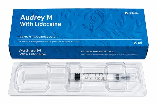 Audrey-H مع ليدوكائين 10 مل: فيلر حمض الهيالورونيك الفاخر لنحت الوجه والجسم بلا ألم - Audrey-M (10ml)