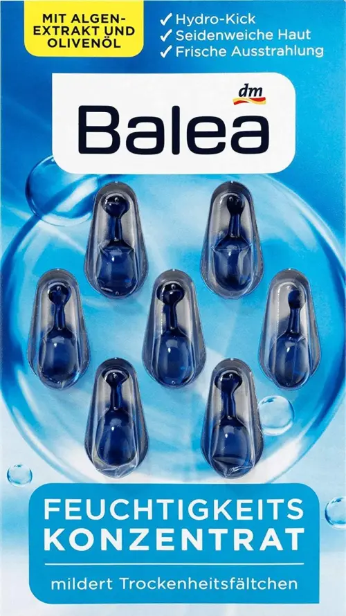 كبسولات باليا لشد الوجه والرقبة الفوري (Balea Lift Effect) - ترطيب البشرة الجافة