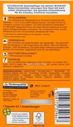 كبسولات باليا فيتامين C لنضارة وإشراقة البشرة (Balea Vitamin C) - YASSO STORE