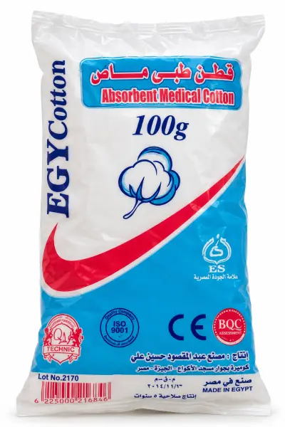 قطن طبي ماص عالي الجودة – وزن 100 جرام - YASSO STORE