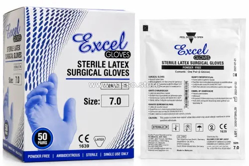 جوانتي جراحي لاتكس معقم مقاس 7.5 – Surgical Latex Gloves - مقاس 7