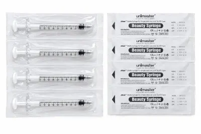 سرنجة تجميل Unimaster Beauty Syringe معقمة بطرف Luer Lock لتقسيم وحقن الفيلر - صورة إضافية