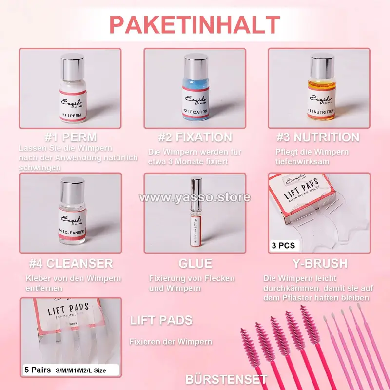 مجموعة لاش ليفتنج lash lifting رفع الرموش والحواجب الاحترافية | كيرلي ساحر يدوم لأشهر | سهلة وسريعة - YASSO STORE