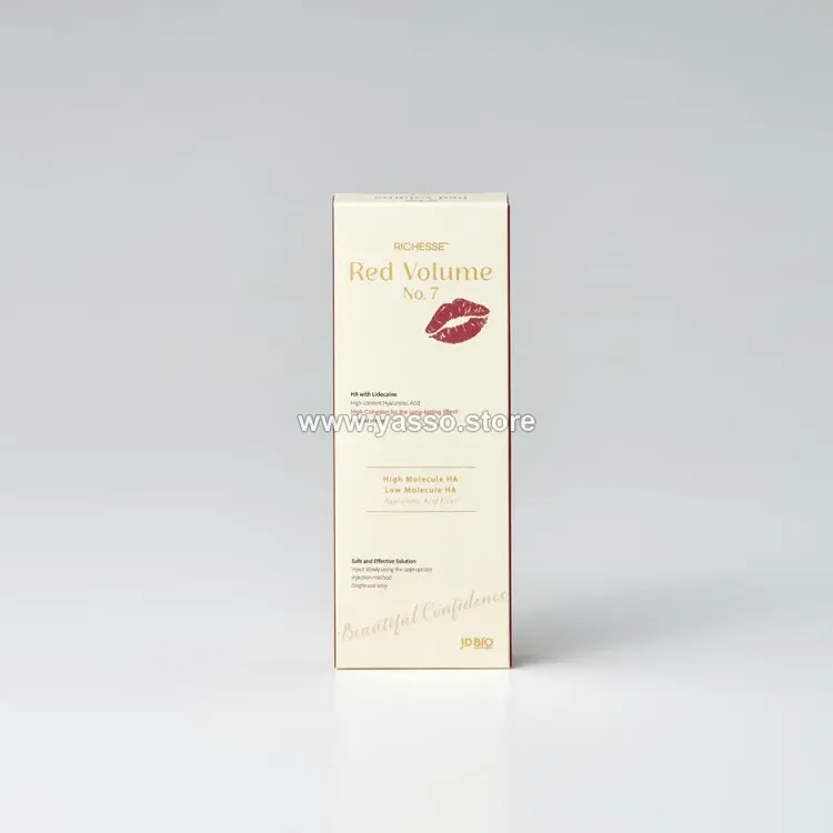 Richesse Red Volume No.7: فيلر الهيالورونيك الكوري المورد للشفايف بفيتامين B12 (1.1 مل) - YASSO STORE