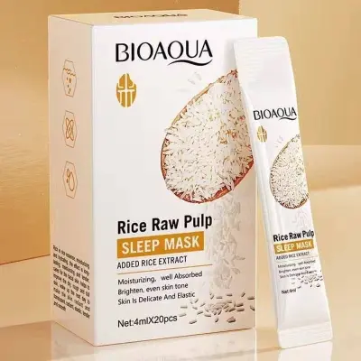 قناع النوم بخلاصة لب الأرز الخام من بيو أكوا (BIOAQUA Raw Rice Pulp Sleep Mask) - YASSO STORE