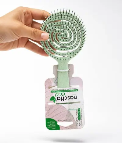 فرشاة الشعر الطبية المرنة 3D فليكس الكبيرة من ناسكيتا برو (Nascita 3D Flexi Pro Brush - Large Size) - YASSO STORE
