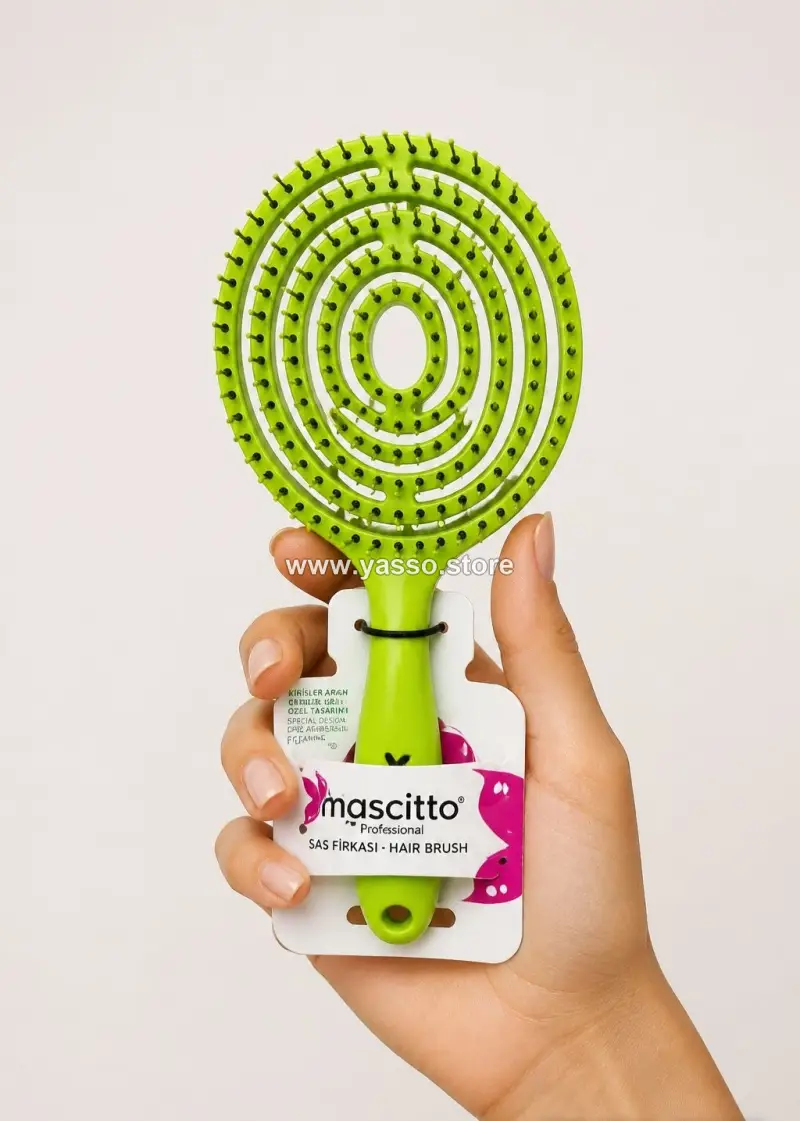 فرشاة الشعر الطبية المرنة 3D فليكس الكبيرة من ناسكيتا برو (Nascita 3D Flexi Pro Brush - Large Size) - YASSO STORE