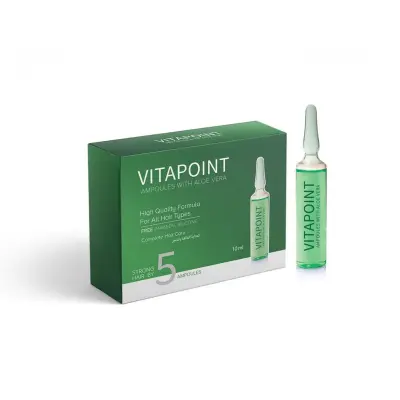 أمبولات فيتابوينت للشعر بالصبار من ميلانو فارما (Vitapoint Hair Ampoules with Aloe Vera from Milano Pharma) - YASSO STORE