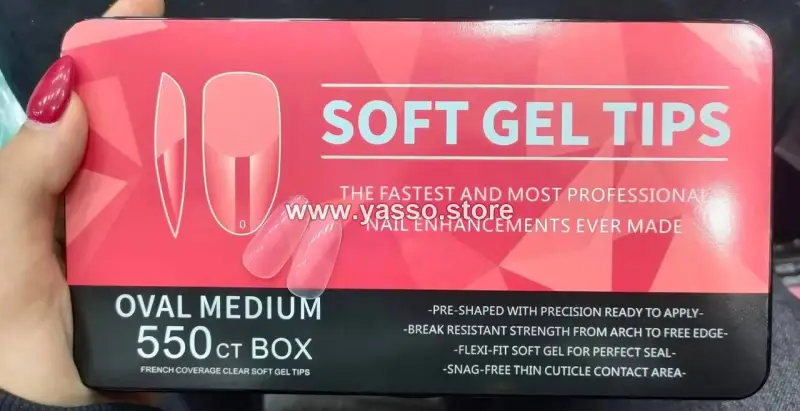 علبة أظافر سوفت جيل جاهزة فاخرة (Soft Gel Nails Box) - YASSO STORE