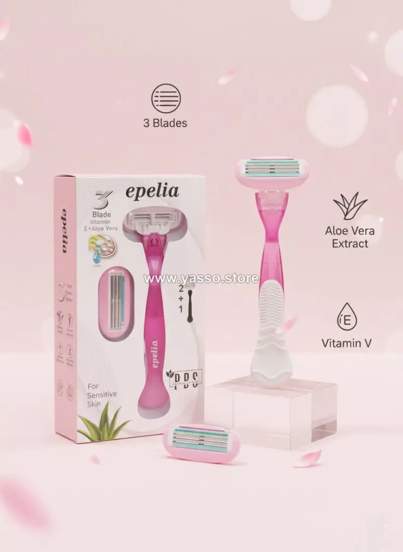 شفرة إيبليا ثلاثية الشفرات للبشرة الحساسة (Epelia 3 Blade for Sensitive Skin) - YASSO STORE