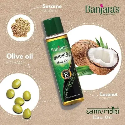زيت الشعر سامفريدهي من بانجارا (Banjara’s Samvridhi Hair Oil) - زيت الإطالة 8 سم - YASSO STORE