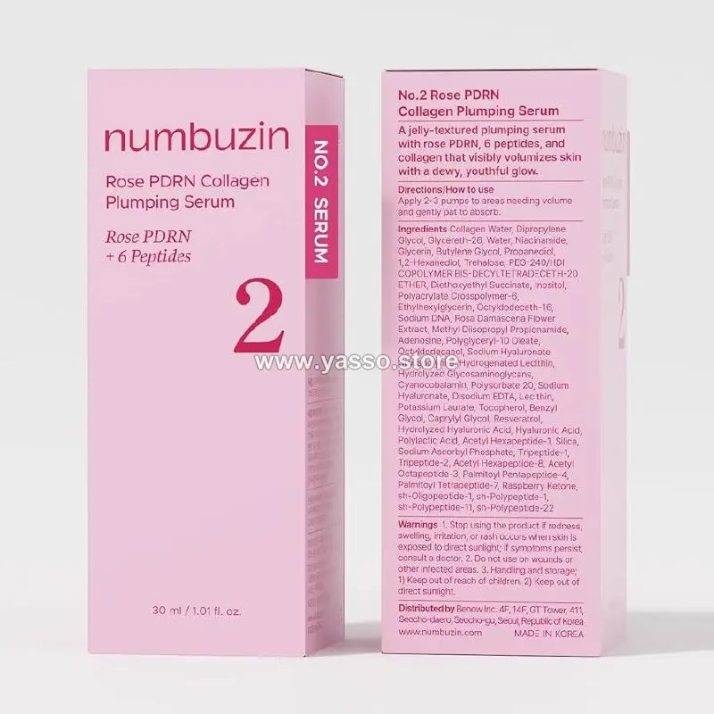 سيروم الكولاجين والببتيدات الوردية من نمبرزين (numbuzin-Rose PDRN Collagen+6 Peptides) - YASSO STORE