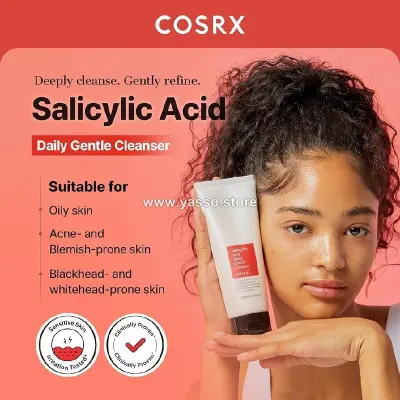 غسول كوزركس اليومي اللطيف بحمض الساليسيليك (Cosrx Salicylic Acid Daily Gentle Cleanser) - YASSO STORE