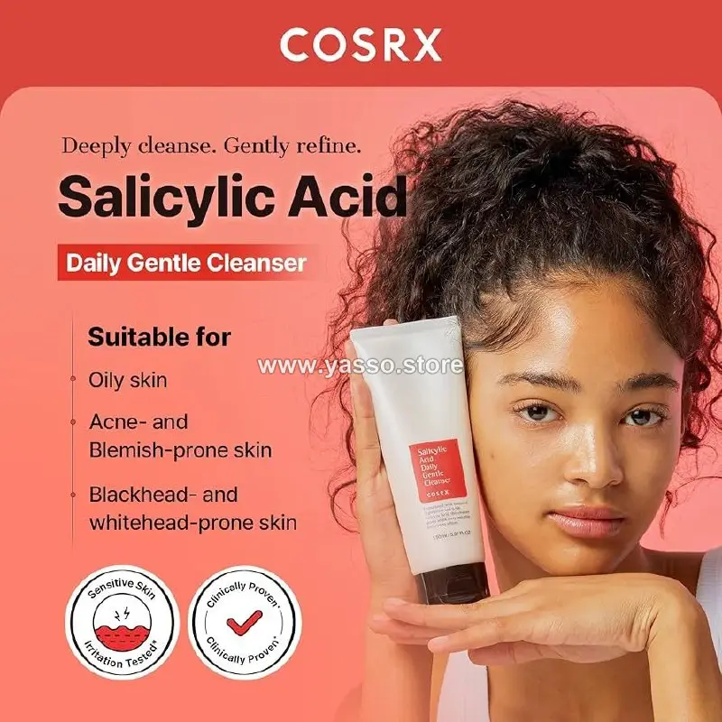 غسول كوزركس اليومي اللطيف بحمض الساليسيليك (Cosrx Salicylic Acid Daily Gentle Cleanser) - YASSO STORE