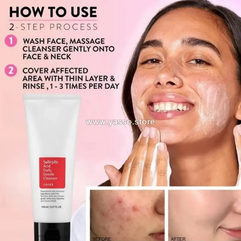 غسول كوزركس اليومي اللطيف بحمض الساليسيليك (Cosrx Salicylic Acid Daily Gentle Cleanser) - YASSO STORE